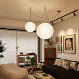 Handmade Washi Paper Pendant Light Japanese Style Mulberry Paper Hanging Lamp for Home Decor