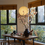 Handmade Washi Paper Pendant Light Japanese Style Mulberry Paper Hanging Lamp for Home Decor