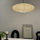 Handmade Washi Rice Paper Swag Light 15A Plug In Pendant for Minimalist Home Decor
