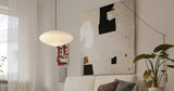 Handmade Washi Rice Paper Swag Light 15A Plug In Pendant for Minimalist Home Decor
