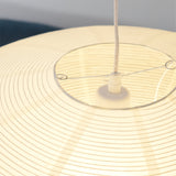 Handmade Washi Rice Paper Swag Light 15A Plug In Pendant for Minimalist Home Decor