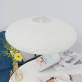 Handmade Washi Rice Paper Swag Light 15A Plug In Pendant for Minimalist Home Decor