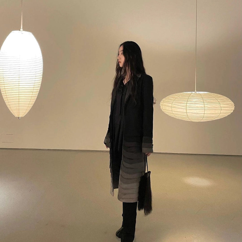 Handmade Washi Rice Paper Swag Light 15A Plug In Pendant for Minimalist Home Decor