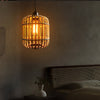 Handmade Woven Rattan Lantern Pendant Light Japanese Style Rustic Minimalist Hanging Ceiling Lamp