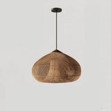 Handwoven Javanese Braided Rattan Pendant Light Coastal Style Wicker Hanging Lamp