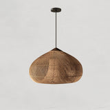 Handwoven Javanese Braided Rattan Pendant Light Coastal Style Wicker Hanging Lamp
