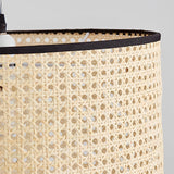 Handwoven Natural Bamboo Round Pendant Light Sustainable Ceiling Fixture for Kitchen Island and Dining Room