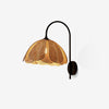 Handwoven Natural Rattan Petal Wall Sconce Lamp for Living Room and Bedroom