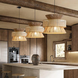 Handwoven Rattan and Bamboo Pendant Light for Coastal Bohemian Home Decor