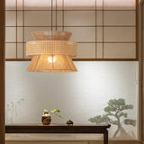 Handwoven Rattan and Bamboo Pendant Light for Coastal Bohemian Home Decor