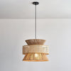 Handwoven Rattan and Bamboo Pendant Light for Coastal Bohemian Home Decor