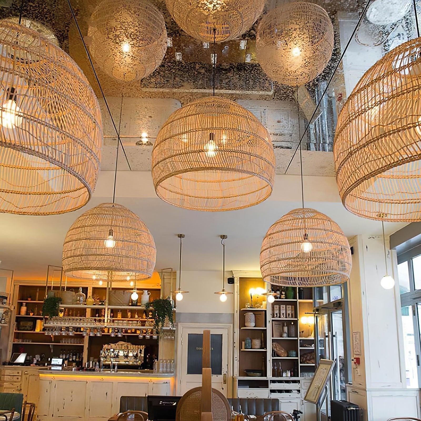 Handwoven Rattan Pendant Light Organic Wicker Hanging Lamp for Modern Living Spaces