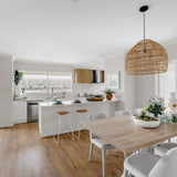 Handwoven Rattan Pendant Light Organic Wicker Hanging Lamp for Modern Living Spaces