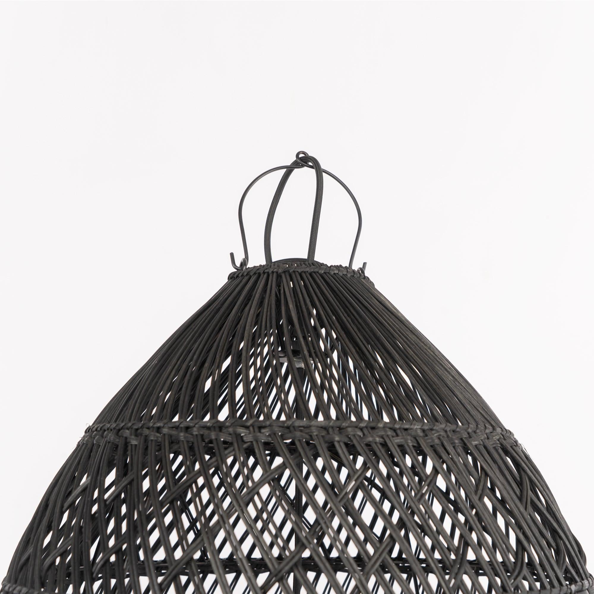 Handwoven Rattan Pendant Light Organic Wicker Hanging Lamp for Modern Living Spaces