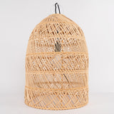 Handwoven Rattan Pendant Light Organic Wicker Hanging Lamp for Modern Living Spaces