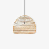 Handwoven Rattan Pendant Light Organic Wicker Hanging Lamp for Modern Living Spaces