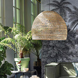 Handwoven Rattan Pendant Light Organic Wicker Hanging Lamp for Modern Living Spaces