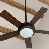 Vintage Wooden Ceiling Fan with Dimmable LED Lighting and Quiet 3 Speed Copper Motor