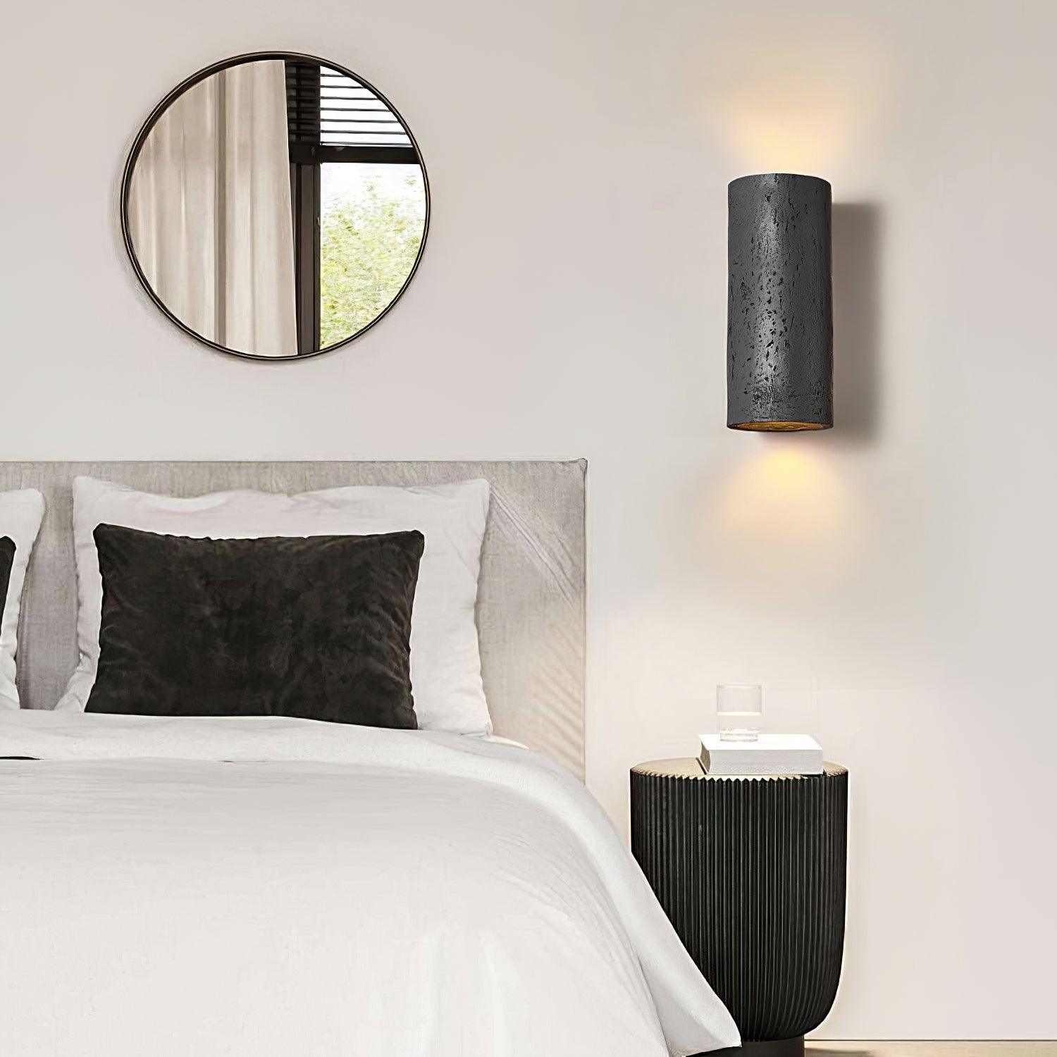 Hans Modern Textured Composite Wall Sconce Pair for Bedroom and Vanity Indoor Lighting