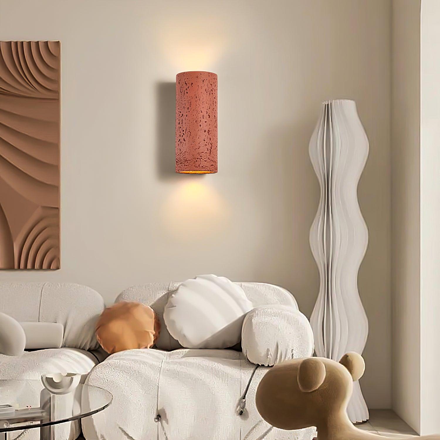 Hans Modern Textured Composite Wall Sconce Pair for Bedroom and Vanity Indoor Lighting