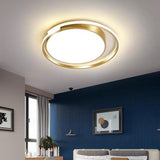 Minimalist Round LED Flush Mount Ceiling Light Ultra Thin 20 Inch Metal Fixture
