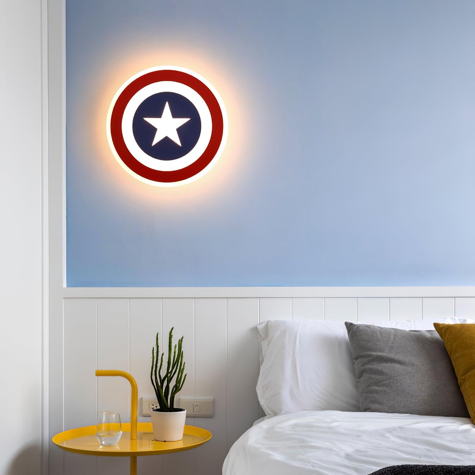 Heroic 3D Shield Wall Mounted LED Light for Children Nursery and Themed Rooms