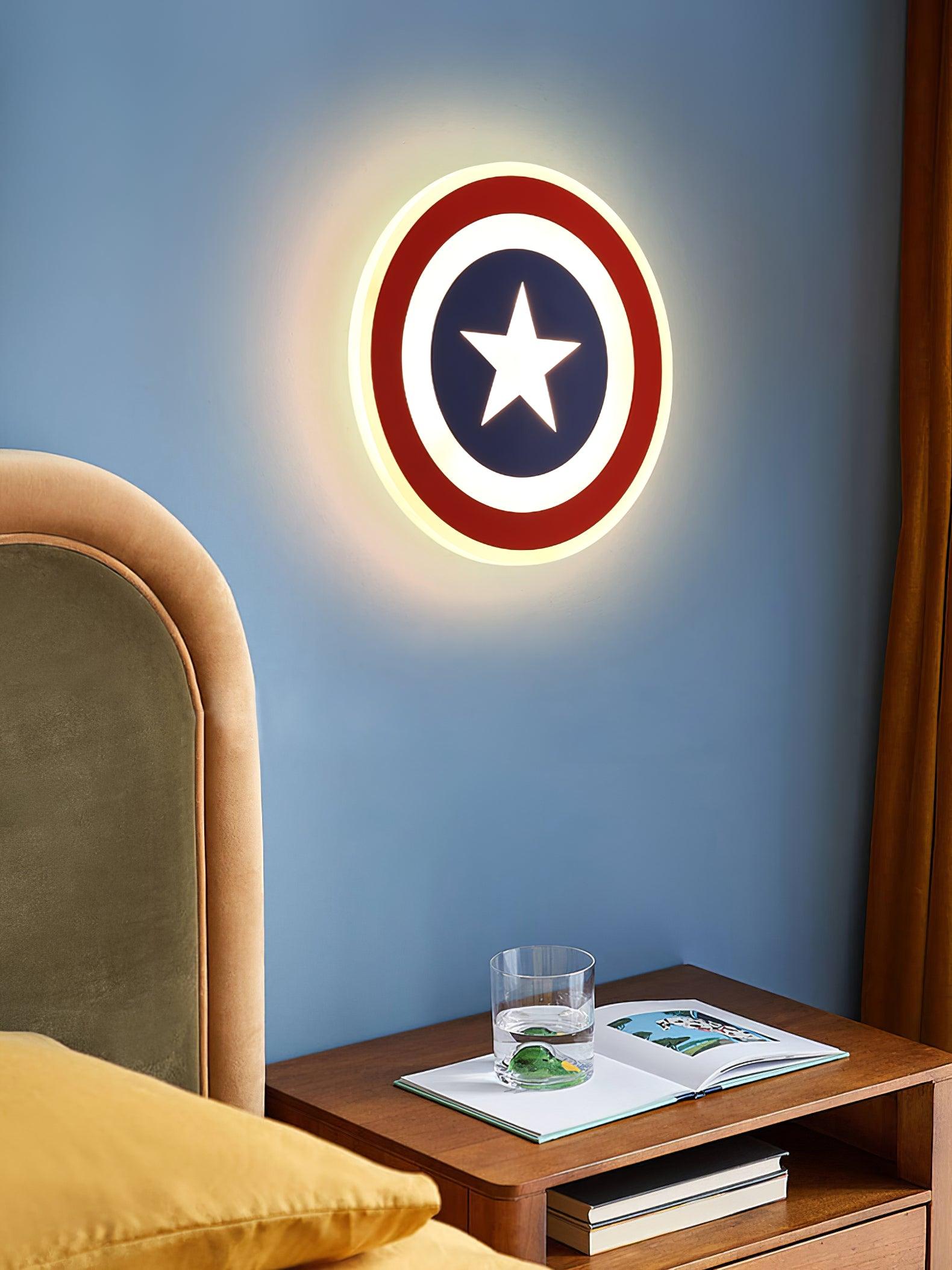 Heroic 3D Shield Wall Mounted LED Light for Children Nursery and Themed Rooms