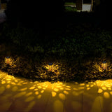 Hexagonal LED Solar Landscape Path Lights Waterproof RGB and Warm White Garden Lawn Lamp