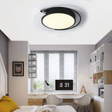 Modern LED Flush Mount Ceiling Light Round Aluminum 18 Inch Low Profile Fixture for Bedroom