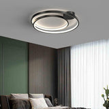 Modern Nordic Black LED Ceiling Light Multiple Circles Flush Mount Lamp for Living Room