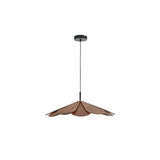 Hollyhock Wood LED Pendant Light Minimalist Wabi Sabi Hanging Ceiling Lamp for Modern Spaces