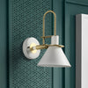 Horn Shape Minimalist Iron Wall Sconce Modern Industrial Metal Wall Lamp for Living Room