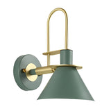Horn Shape Minimalist Iron Wall Sconce Modern Industrial Metal Wall Lamp for Living Room