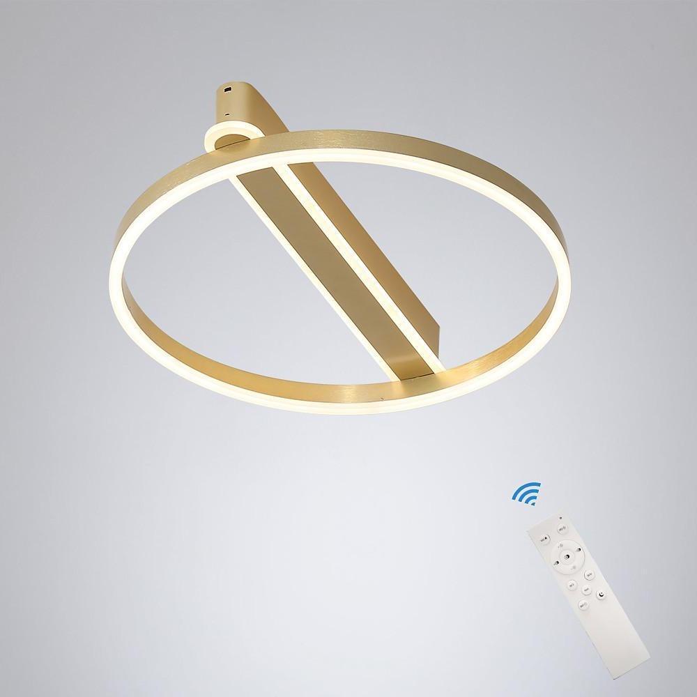 Modern Circle Design Dimmable LED Flush Mount Ceiling Light for Bedroom Living Room Dining