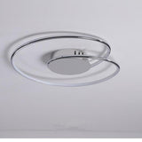 Modern Double Circular LED Flush Mount Ceiling Light for Bedroom and Kitchen