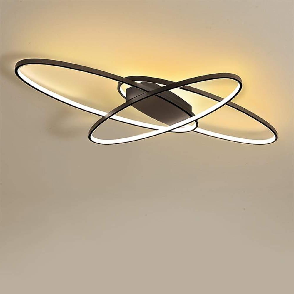 Modern LED Overlapping Oval Ceiling Light Contemporary Flush Mount Fixture