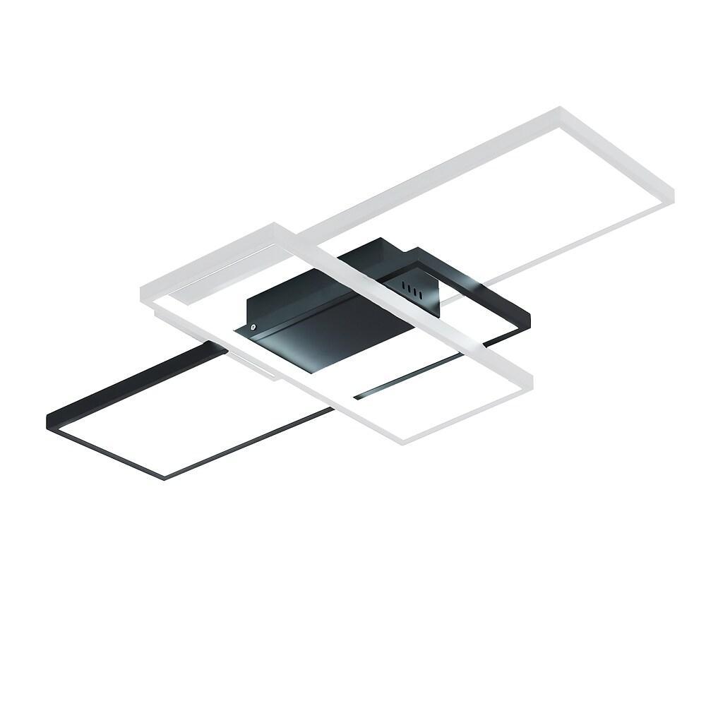 Modern Rectangular 3 Tier LED Flush Mount Ceiling Lamp Large Geometric Integrated Lighting Fixture