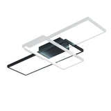 Modern Rectangular 3 Tier LED Flush Mount Ceiling Lamp Large Geometric Integrated Lighting Fixture