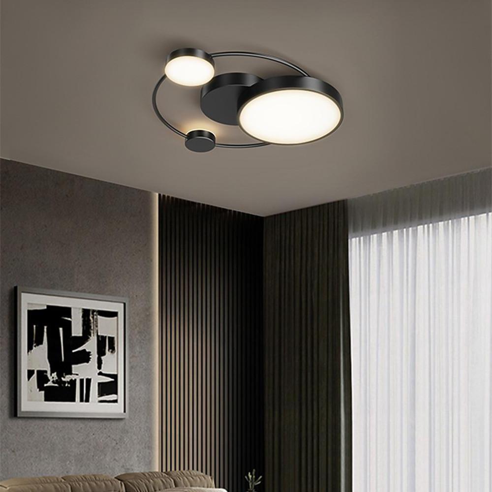 Concentric Circles Modern LED Flush Mount Ceiling Light Dimmable Artistic Geometric Fixture