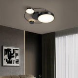 Concentric Circles Modern LED Flush Mount Ceiling Light Dimmable Artistic Geometric Fixture