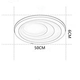 Modern Geometric LED Flush Mount Ceiling Light with Four Graduated Circles for Bedroom
