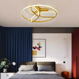 Geometric Rounded Rectangle LED Flush Mount Ceiling Light for Modern Bedroom Decor