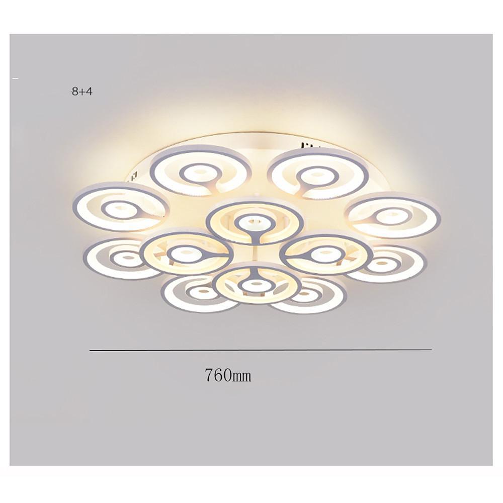 Modern Geometric Flower Shape LED Flush Mount Ceiling Light in White Finish