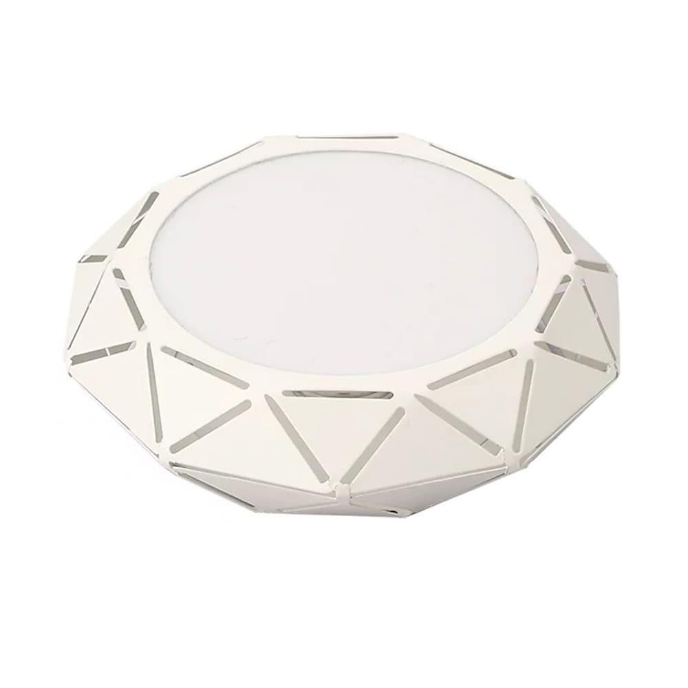 Modern Geometric Drum Shaped LED Flush Mount Ceiling Light for Living Room and Bedroom