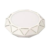 Modern Geometric Drum Shaped LED Flush Mount Ceiling Light for Living Room and Bedroom