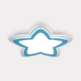 White Star Shaped LED Flush Mount Ceiling Light Minimalist Metal Fixture for Small Rooms