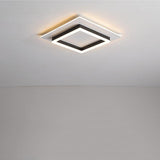 Modern Double Square LED Flush Mount Ceiling Light for Bedroom and Living Room