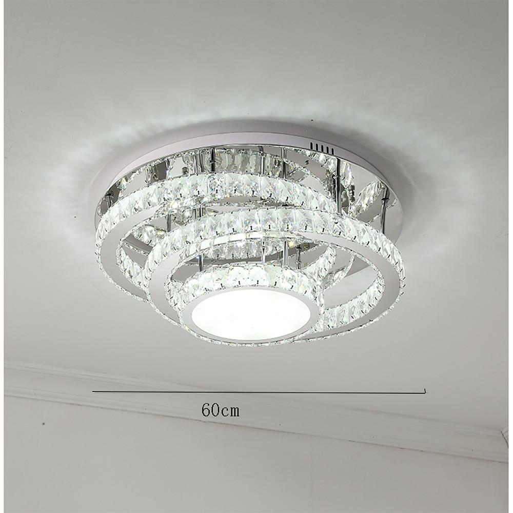 Modern Stainless Steel LED Flush Mount Ceiling Light Nordic Acrylic Industrial Fixture