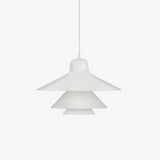 Ikono Style Aluminum Pendant Light with Glass Diffuser and Dual Shade Design for Modern Interior Decor