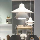 Ikono Style Aluminum Pendant Light with Glass Diffuser and Dual Shade Design for Modern Interior Decor
